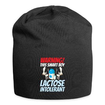 Lactose tolerant or lactose intolerant - Jersey Beanie - black - Front