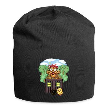 Chickens Chicken Construction Trailer Garden Chicken Coop - Jersey Beanie - black - Front