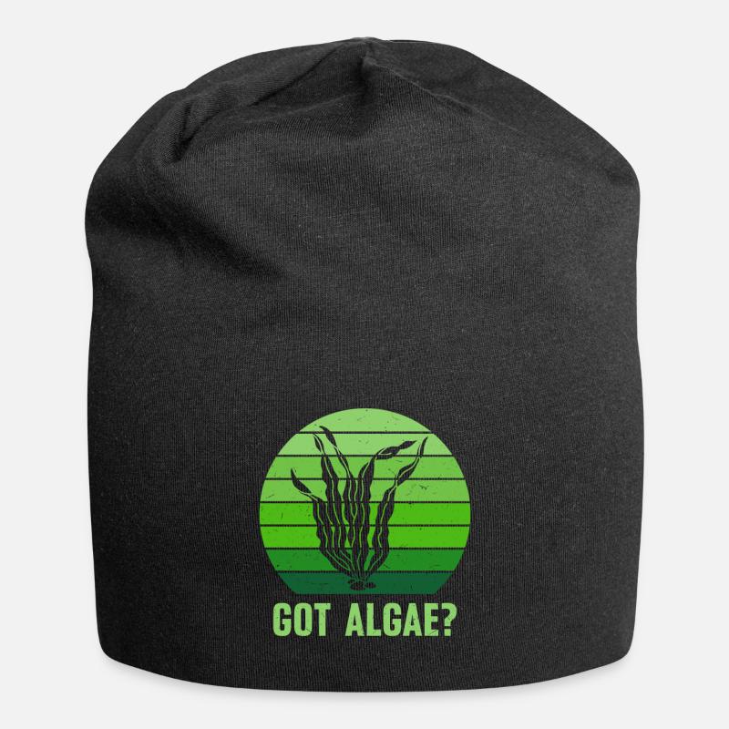 Meeresalgen Algen - Jersey-Beanie - Schwarz