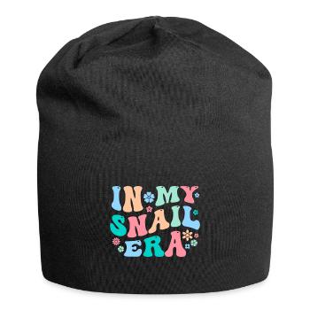 Witziger Schnecken Spruch - Jersey-Beanie - Schwarz - Vorne