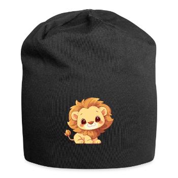 Lion Löwen Löwe - Jersey-Beanie - Schwarz - Vorne