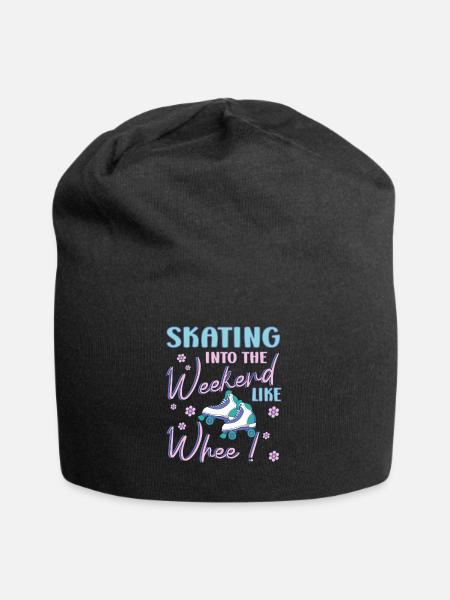 Rollerskater Party Skating Into Weekend Gift Idea - Jersey-Beanie - Schwarz