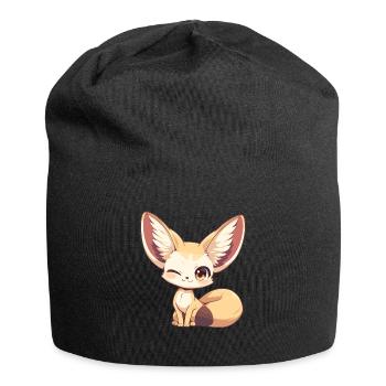 Fennec Fox Fenneks Fennek - Jersey-Beanie - Schwarz - Vorne