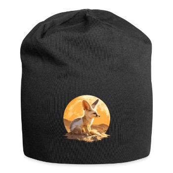Fennec Fox Fenneks Fennek - Jersey-Beanie - Schwarz - Vorne