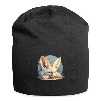 Fennec Fox Fenneks Fennek - Jersey-Beanie - Schwarz - Vorne