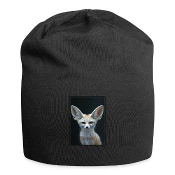 Fennec Fox Fenneks Fennek - Jersey-Beanie - Schwarz - Vorne
