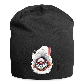 Esthétique japonaise Daruma Vintage Yokai Design - Bonnet en jersey - noir - Devant