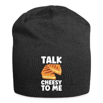 Grillkäse Gegrillter Käse Foodie Käse Sandwich - Jersey-Beanie - Anthrazit - Vorne