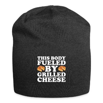 Grillkäse Gegrillter Käse Foodie Käse Sandwich - Jersey-Beanie - Anthrazit - Vorne