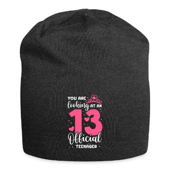 Teenager Teenie Teen Teens Teeny Geschenk - Jersey-Beanie - Anthrazit - Vorne