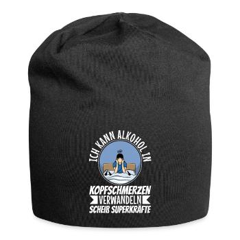 Transformez l’alcool en casse-tête - Bonnet en jersey - noir - Devant