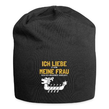 Ich liebe meine Frau Drachenboot Paddler Drummer - Jersey Beanie - black - Front