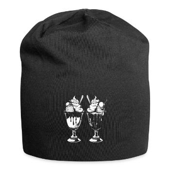 Ice cream sundae graphic - Jersey Beanie - black - Front