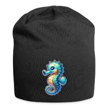 Seepferd - Jersey-Beanie - Schwarz - Vorne
