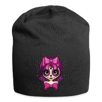 Fairy Creepy Muertos Day Of Dead Halloween - Jersey Beanie - black - Front