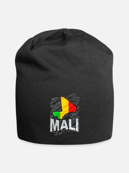 Mali - Jersey-Beanie - Schwarz