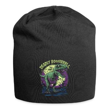 Zombie T-REX – Deadly Roar für Dinoliebhaber - Jersey-Beanie - Schwarz - Vorne