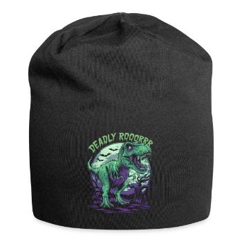 Zombie T-REX – Deadly Roar für Dinoliebhaber - Jersey-Beanie - Schwarz - Vorne