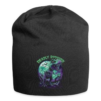 Zombie T-REX – Deadly Roar für Dinoliebhaber - Jersey-Beanie - Schwarz - Vorne