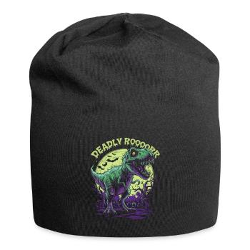 Zombie T-REX – Deadly Roar für Dinoliebhaber - Jersey-Beanie - Schwarz - Vorne
