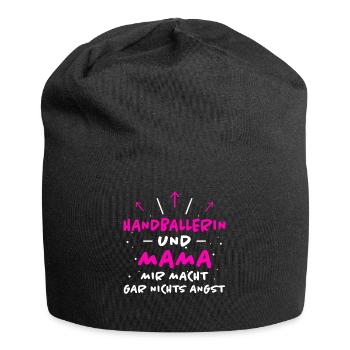 Handballerin Spruch Lustiges Handballerin Geschenk - Jersey-Beanie - Schwarz - Vorne