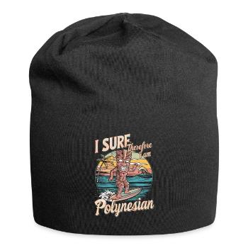 Inspiration Je surfe donc je suis polynésien - Bonnet en jersey - noir - Devant