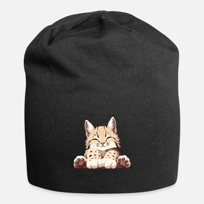 Lynx Luchse Luchs - Jersey-Beanie - Schwarz