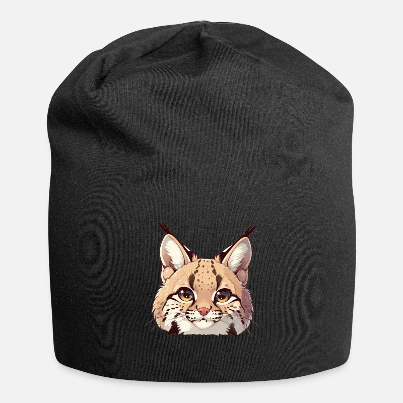 Lynx Luchse Luchs - Jersey-Beanie - Schwarz