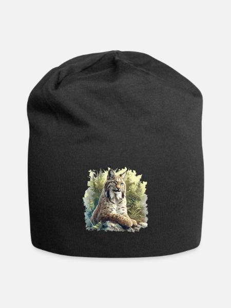 Lynx Luchse Luchs - Jersey-Beanie - Schwarz