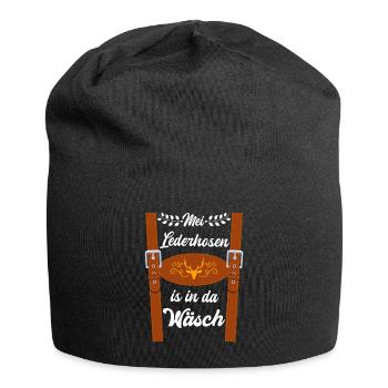 Le festival folklorique de Munich MEI LEDERHOSN EST À DA WÄSCH - Bonnet en jersey - noir - Devant