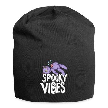 Poupée vaudou chat Halloween Design - Bonnet en jersey - noir - Devant
