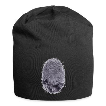 Fingerabdruck der Berge Kunstwerk - Jersey-Beanie - Schwarz - Vorne