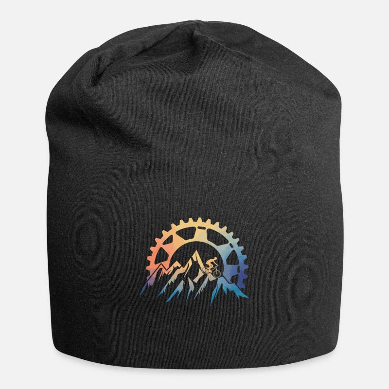 Cycliste de VTT Sunset Design - Bonnet en jersey - noir
