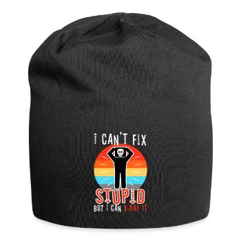 I Can't Fix Stupid But I Can X-ray It - Jersey Beanie - black - Front