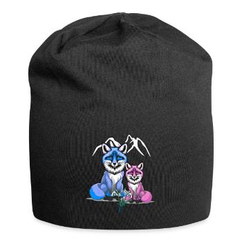 renard renards enfant enfants - Bonnet en jersey - noir - Devant