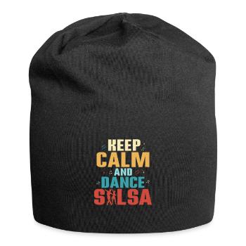 Keep Calm And Dance Salsa Salsa Dance Latin Music - Jersey Beanie - black - Front