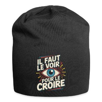 Il faut le voir pour le croire - Bonnet en jersey - noir - Devant