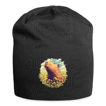 Capybaras Capybara - Jersey-Beanie - Schwarz - Vorne