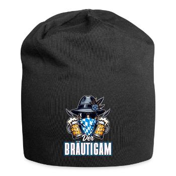 The Groom Funny Bachelor Party - Jersey Beanie - black - Front