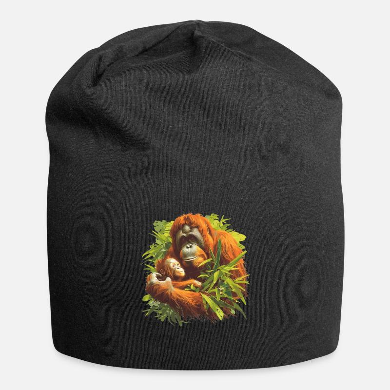 Orangutan Orang-Utans Orang-Utan - Jersey-Beanie - Schwarz