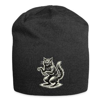 Fürchterliche Hexenkatze Unheimliche Horror Katze - Jersey-Beanie - Anthrazit - Vorne