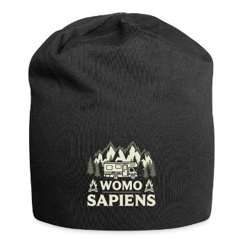 Womo Sapiens - Jersey-Beanie - Schwarz - Vorne