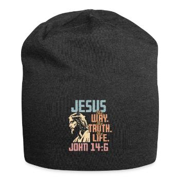 Jésus Dieu Bible Église Foi chrétienne Croire - Bonnet en jersey - charbon - Devant