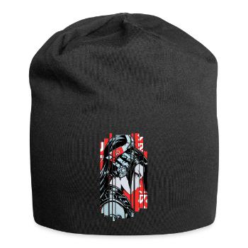 Woman Cyborg japon rouge - Bonnet en jersey - noir - Devant