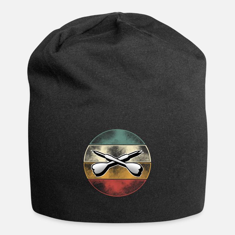 Dartpfeile Dart Darten Darts - Jersey-Beanie - Schwarz