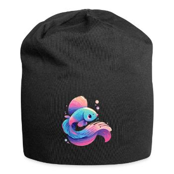 Bettas Betta Fisch Betta - Jersey-Beanie - Schwarz - Vorne