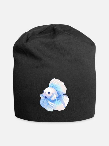 Bettas Betta Fisch Betta - Jersey-Beanie - Schwarz
