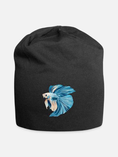 Bettas Betta Fisch Betta - Jersey-Beanie - Schwarz