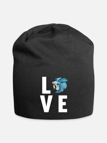 Bettas Betta Fisch Betta - Jersey-Beanie - Schwarz