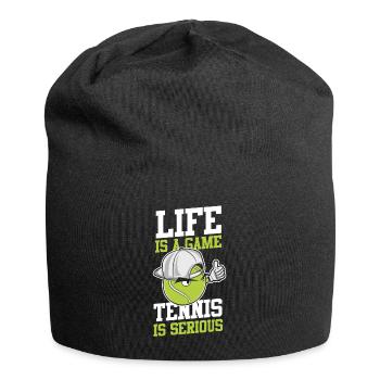 Funny Tennis Player Racket Life Is - Jersey-Beanie - Schwarz - Vorne
